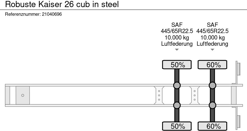 Кипер полуприколка Robuste Kaiser 26 cub in steel: слика 10