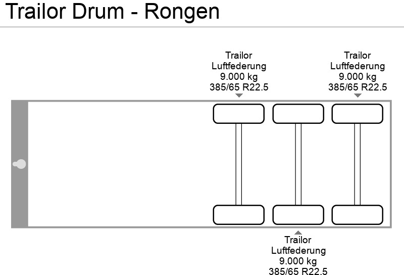 Полуприколка платформа Trailor Drum - Rongen: слика 10