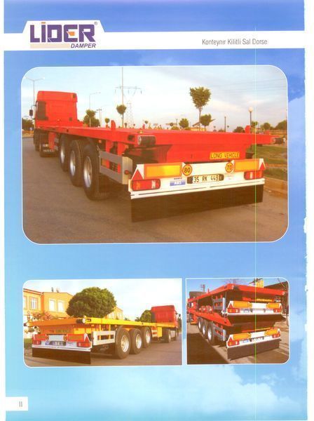 Транспортер на контејнер/ полуприколка со променливо тело LIDER 2022 YEAR NEW 40' 20' 30' container transport trailer manufacture: слика 2
