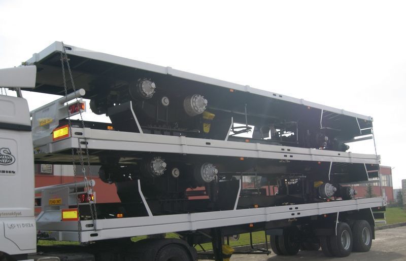 Транспортер на контејнер/ полуприколка со променливо тело LIDER 2022 YEAR NEW 40' 20' 30' container transport trailer manufacture: слика 4