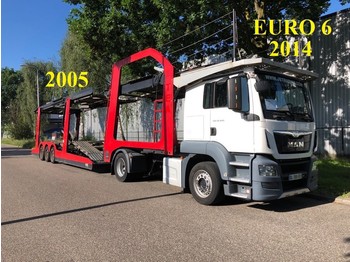 Автотранспортна приколка Lohr Eurolohr, Truck 2014, EURO 6, Retarder, Airco, Car Transporter, Navigation, Combi: слика 1