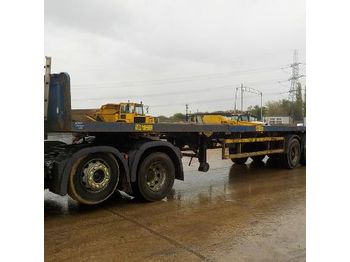  2003 Broshuis 3AOU14.22 Tri Axle Extendable Flat Bed Trailer - XL93000SE3L007042 - Приколка платформа