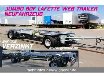 Web-Trailer WFZ/W 18 / JUMBO LAFETTE BDF 7,15/7,45 /17,5 SAF  - Транспортер на контејнер/ Приколка со променливо тело