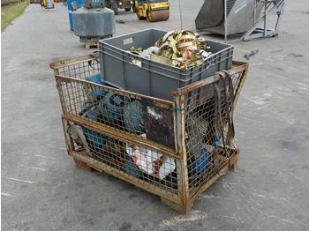 Box of various Demag Crane Motors, Pipe Rings - Резервни делови