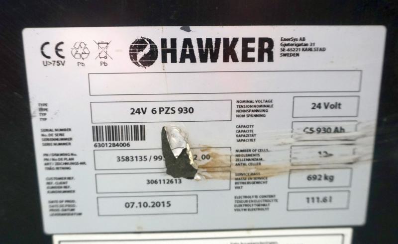 Батерија HAWKER 24 Volt 6 PzS 930 Ah: слика 4