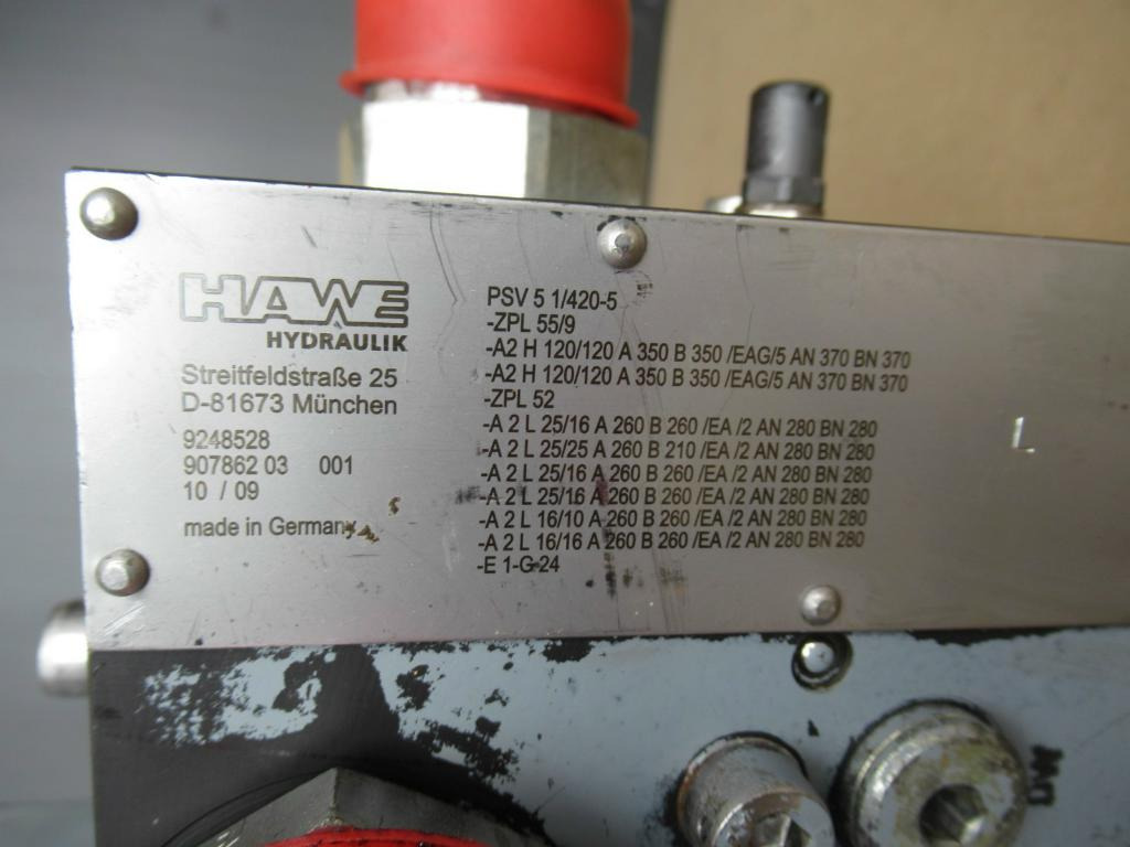 Хидрауличен вентил за Градежна машина Hawe hydraulik PSV 5 1/420-5 -: слика 4
