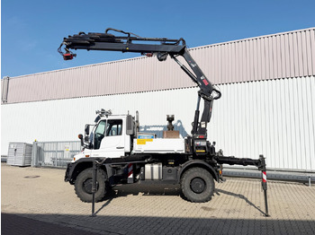 Мобилен кран Unimog U400 4x4 U400 4x4, Frontzapfwelle, Heckkran Hiab XS 144-E4 HiDuo, Seilwinde, Funk: слика 5