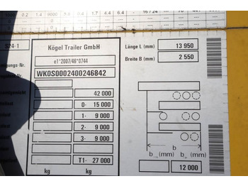 Приколка со церада Kögel S24-1 CoC Documents, TuV Loading Certificate, Dutc: слика 5 Приколка со церада Kögel S24-1 CoC Documents, TuV Loading Certificate, Dutc: слика 5