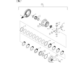 Диференцијален запчаник на брзина NEW HOLLAND