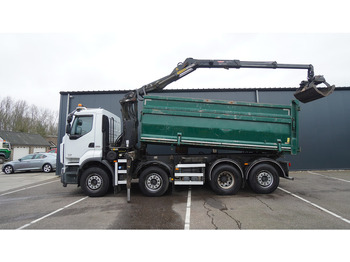 Камион со кран Renault PREMIUM 380 DXI 8X2/6 2 SIDE TIPPER WITH PLFINGER Q 170 Z CRANE.278.200KM: слика 2