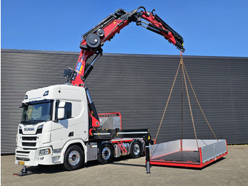 Камион со кран Scania R590 8x2*6 HMF 9520 + JiB + WINCH / TRACTOR /: слика 2
