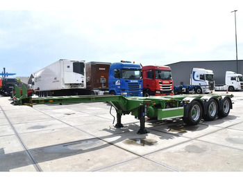 Транспортер на контејнер/ Полуприколка со променливо тело Pacton T3-010 - 2 LIFT AXLES - DRUM BRAKES - BPW AXLES - 2 x EXTENDABLE - GOOD CONDITION -: слика 5