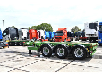Транспортер на контејнер/ Полуприколка со променливо тело Pacton T3-010 - 2 LIFT AXLES - DRUM BRAKES - BPW AXLES - 2 x EXTENDABLE - GOOD CONDITION -: слика 4