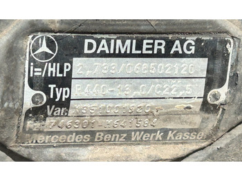 Задна оска MERCEDES AXLE + HUBS R440-13,0 2,733 ACTROS MP4: слика 4