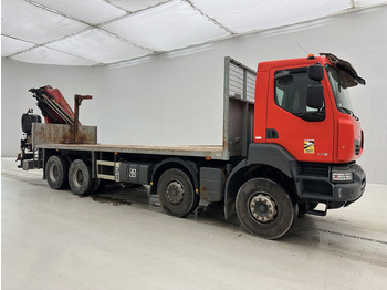Камион со платформа, Камион со кран Renault Kerax 370 DXi - 8x4: слика 3