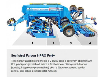 Комбајнска семенска дупчалка Farmet Falcon 6 PRO Fert+: слика 2