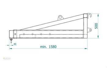 Нов Брана за Натоварувач Vemac Lasthaken Lastarm Tragarm Teleskoparm Frontlader Radlader Euro: слика 3
