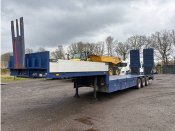 Полуприколка за низок утовар Nooteboom Lowloader tieflader 3 assen leaf spring, laadklep: слика 2