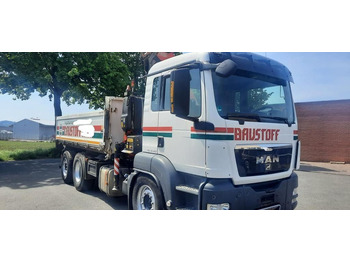 Камион со платформа, Камион со кран MAN TGS 26.400 Kipper Mit Kran/Funk: слика 2