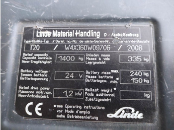 Вилушкар за палети Linde T20-360: слика 5