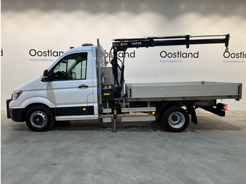 Комбе со отворен сандак, Камион со кран Volkswagen Crafter Crafter 50 TDI 180 PK Open Laadbak / Hiab Kraan / Euro 6 / Airco / Trekhaak 3500 KG / Cruise Control / CarPlay / 51.000 KM !! C-Rijbewijs !!: слика 2