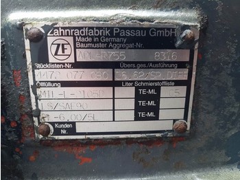 Оска и делови за Градежна машина Ahlmann AZ14-ZF APL-R755-Axle/Achse/As: слика 5