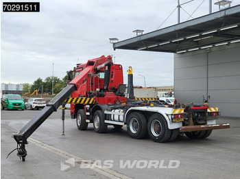 Камион со кука за подигање, Камион со кран Mercedes-Benz Arocs 4145 8X4 NL-Truck HMF RCL 5300 Crane Hyva 26-51-S Hooklift Steelsuspension Big-Axle Automatic Euro 6: слика 3