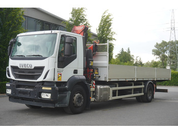 Камион со платформа, Камион со кран IVECO STRALIS 19.310 E6 / Flatbed 19 EPAL / FASSI F135 / 225 MTH! / 5.7  T: слика 3