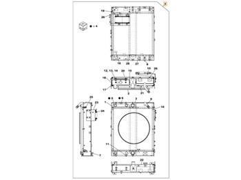 Нов Радијатор за Градежна машина Case KNH10452: слика 3