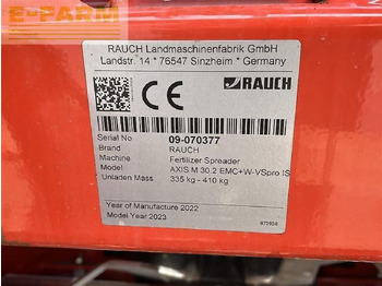 Распрскувач на вештачко ѓубриво Rauch axis m 30.2 emc+w-vspro iso: слика 4