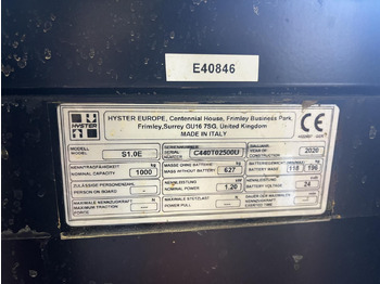 Сложувач Hyster S 1.0 E: слика 3