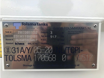 Нов Резервоар за складирање Tolsma Kiwa IBC 3000 liter dieseltank nieuw !: слика 3