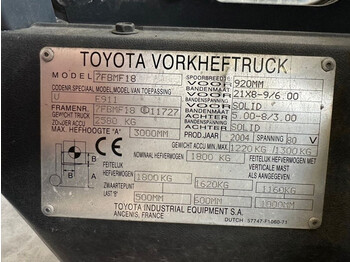 Електричен вилушкар Toyota 7FBMF 18 Duplex Sideshift 1.8 ton Elektra Heftruck: слика 4