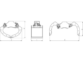 Нов Кофа со штипка за Кран за натоварување Clamshell bucket withouth side-walls BV-MR 205: слика 4