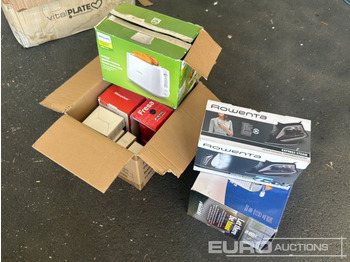 Градежна опрема Pallet of Toaster (2 of), Steam Iron, Aluminium Express Coffee Maker, Milk Frother, Mini Doorbell , Hand Blender: слика 4