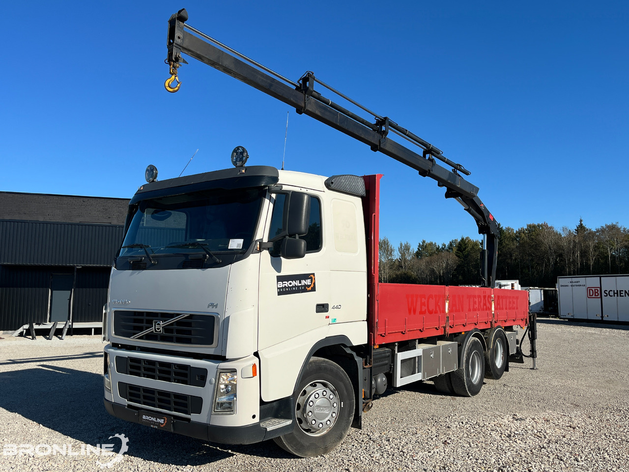 2006 Volvo FH 440 6x2 Flatbed + Crane - Камион со платформа, Камион со кран: слика 1 2006 Volvo FH 440 6x2 Flatbed + Crane - Камион со платформа, Камион со кран: слика 1