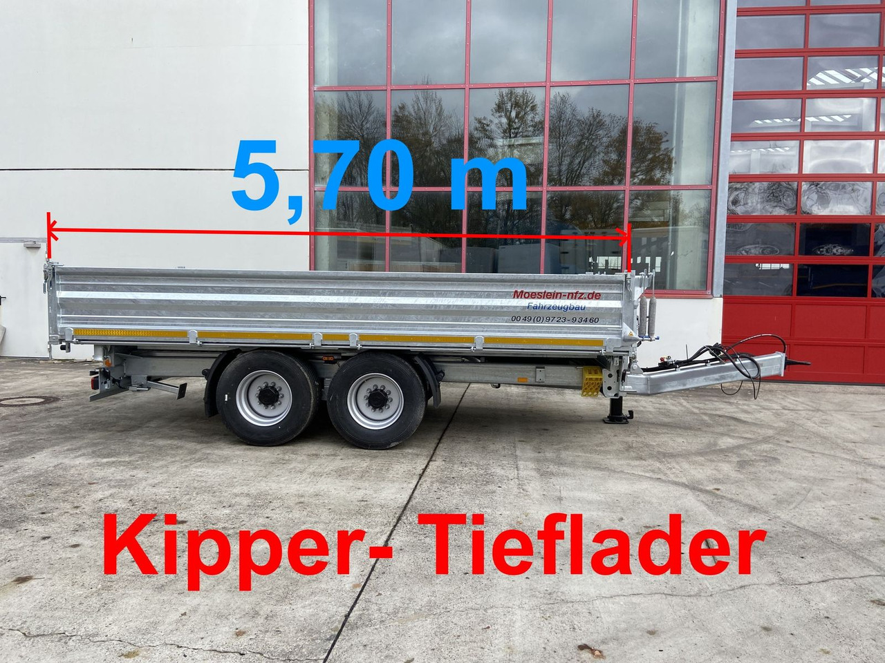 Möslein 14 t Tandem- Kipper Tieflader 5,70 m lang, Brei - Кипер приколка: слика 1 Möslein 14 t Tandem- Kipper Tieflader 5,70 m lang, Brei - Кипер приколка: слика 1