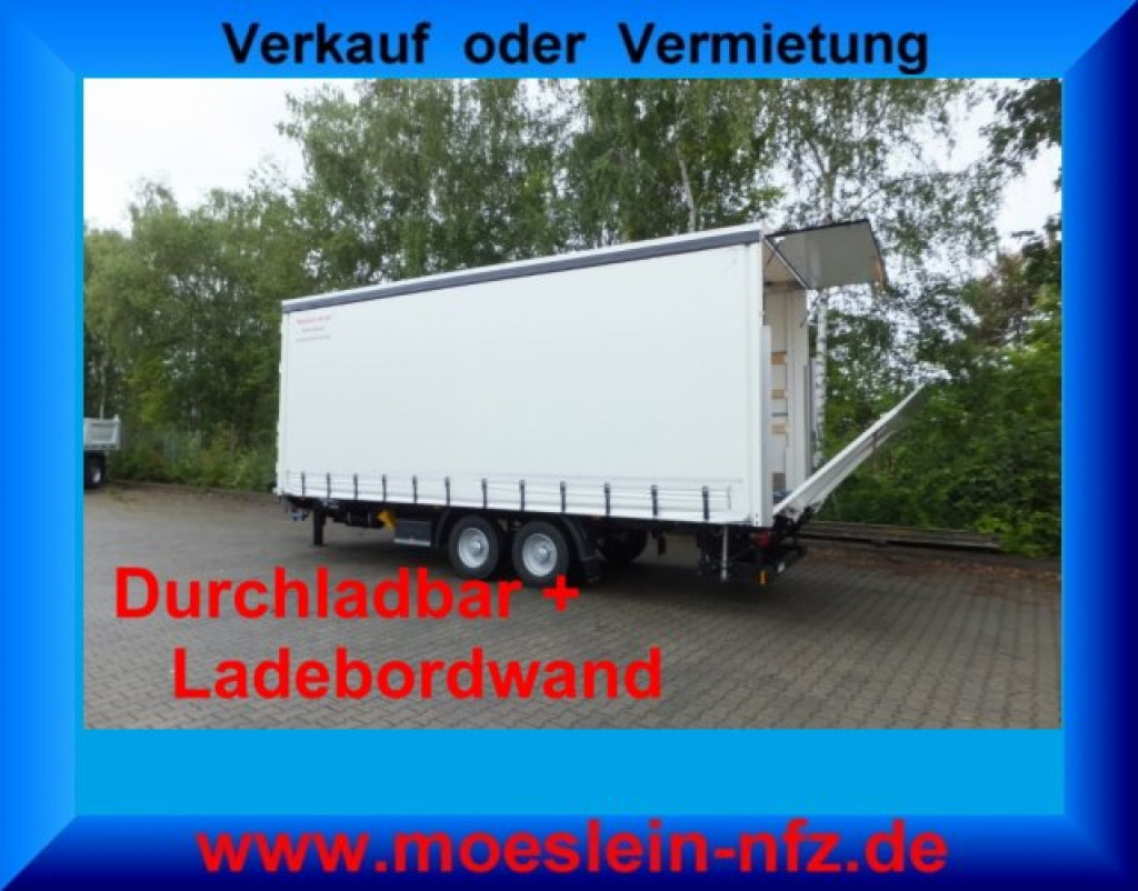 Möslein TPS 11 DL 7,30 neuer Planenanhänger, Ladebordwand + Durchladbar - Приколка со церада: слика 1 Möslein TPS 11 DL 7,30 neuer Planenanhänger, Ladebordwand + Durchladbar - Приколка со церада: слика 1
