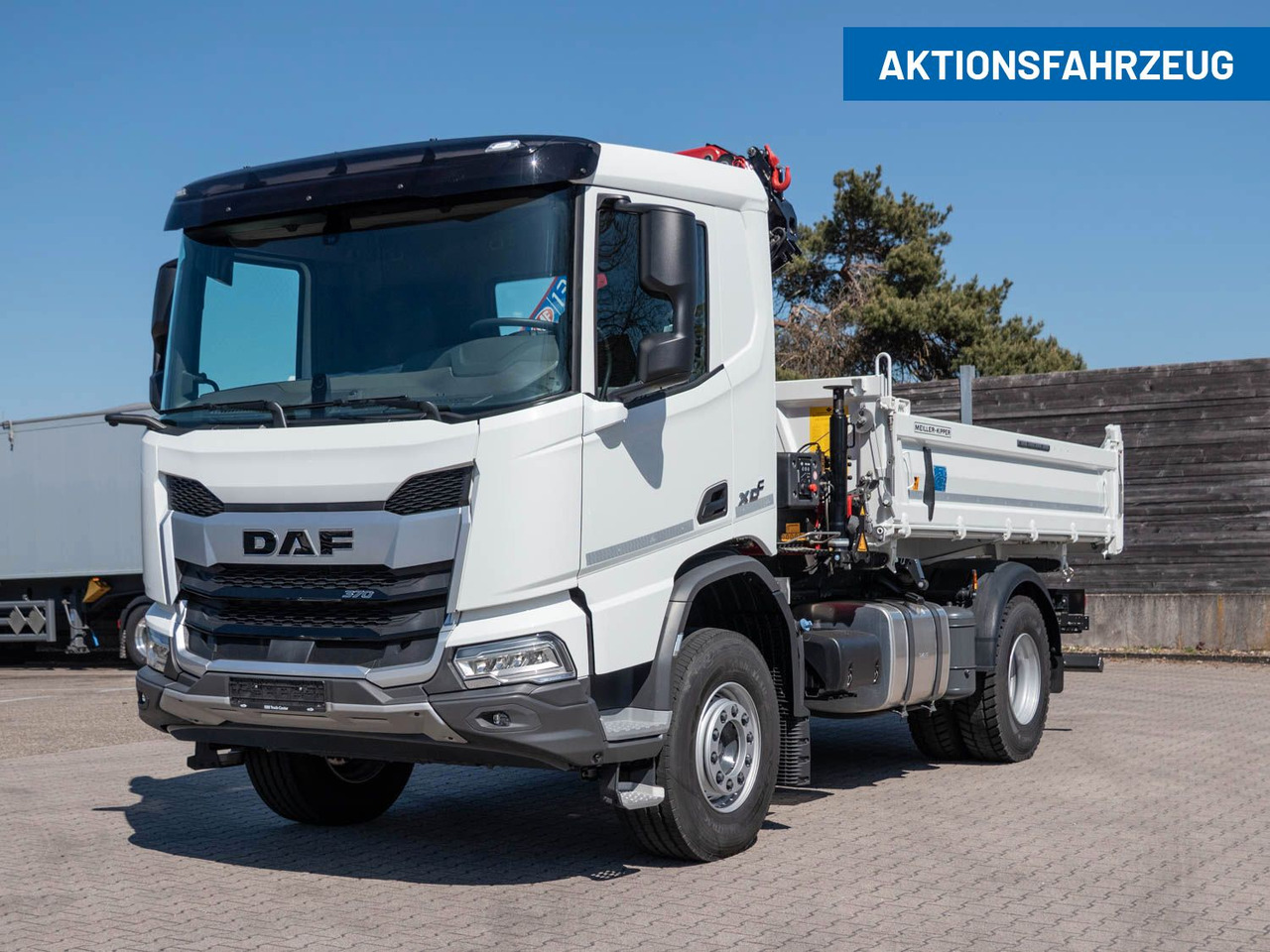 DAF FA XDC 370 Krankipper DAF XDC 370 FA Meiller Krankipper HMF - Камион со кран, Кипер: слика 1 DAF FA XDC 370 Krankipper DAF XDC 370 FA Meiller Krankipper HMF - Камион со кран, Кипер: слика 1