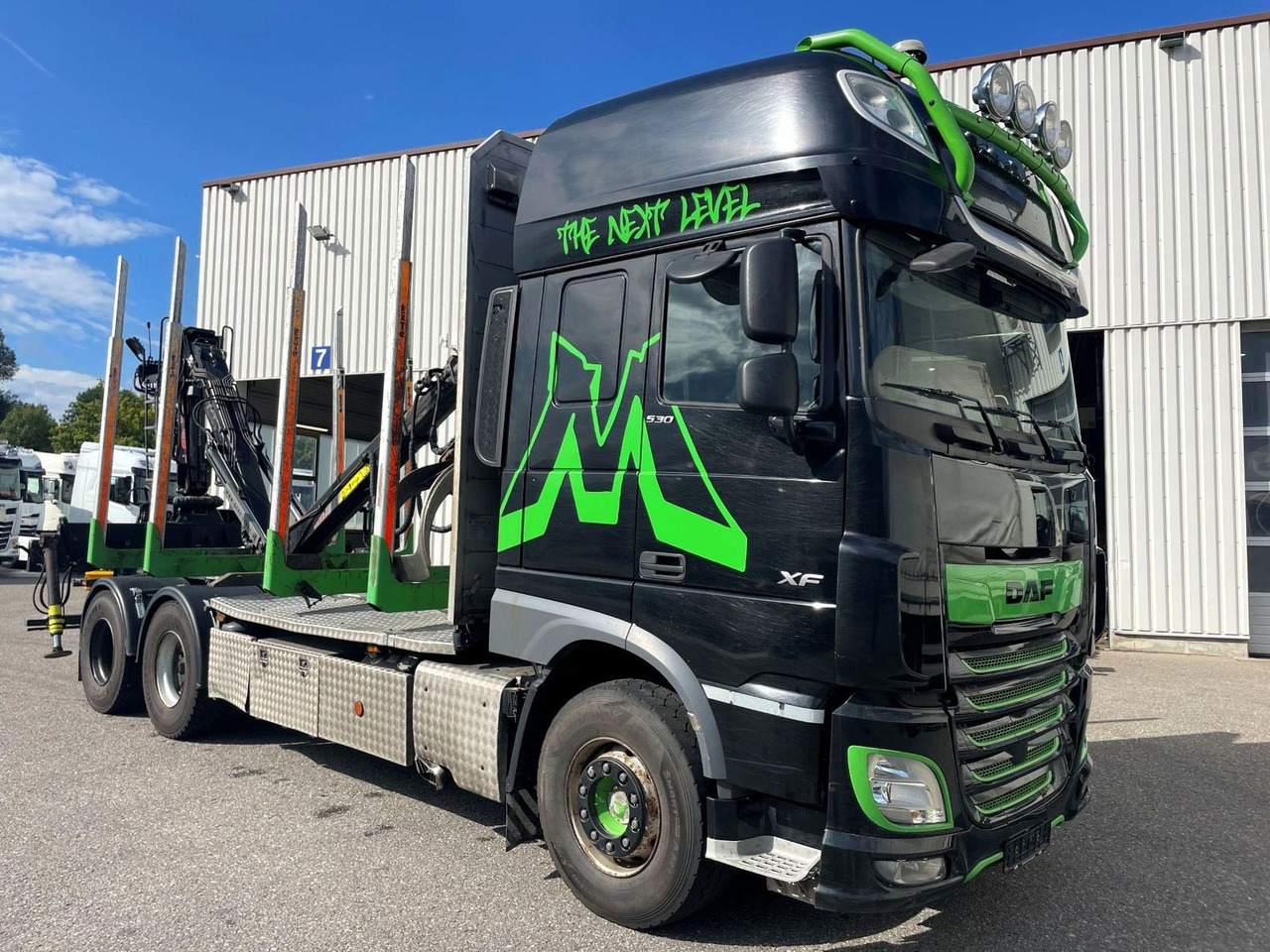 DAF FAT XF 530 SSC, Holztransport, Greifer mit Säge - Камион за дрва, Камион со кран: слика 1 DAF FAT XF 530 SSC, Holztransport, Greifer mit Säge - Камион за дрва, Камион со кран: слика 1