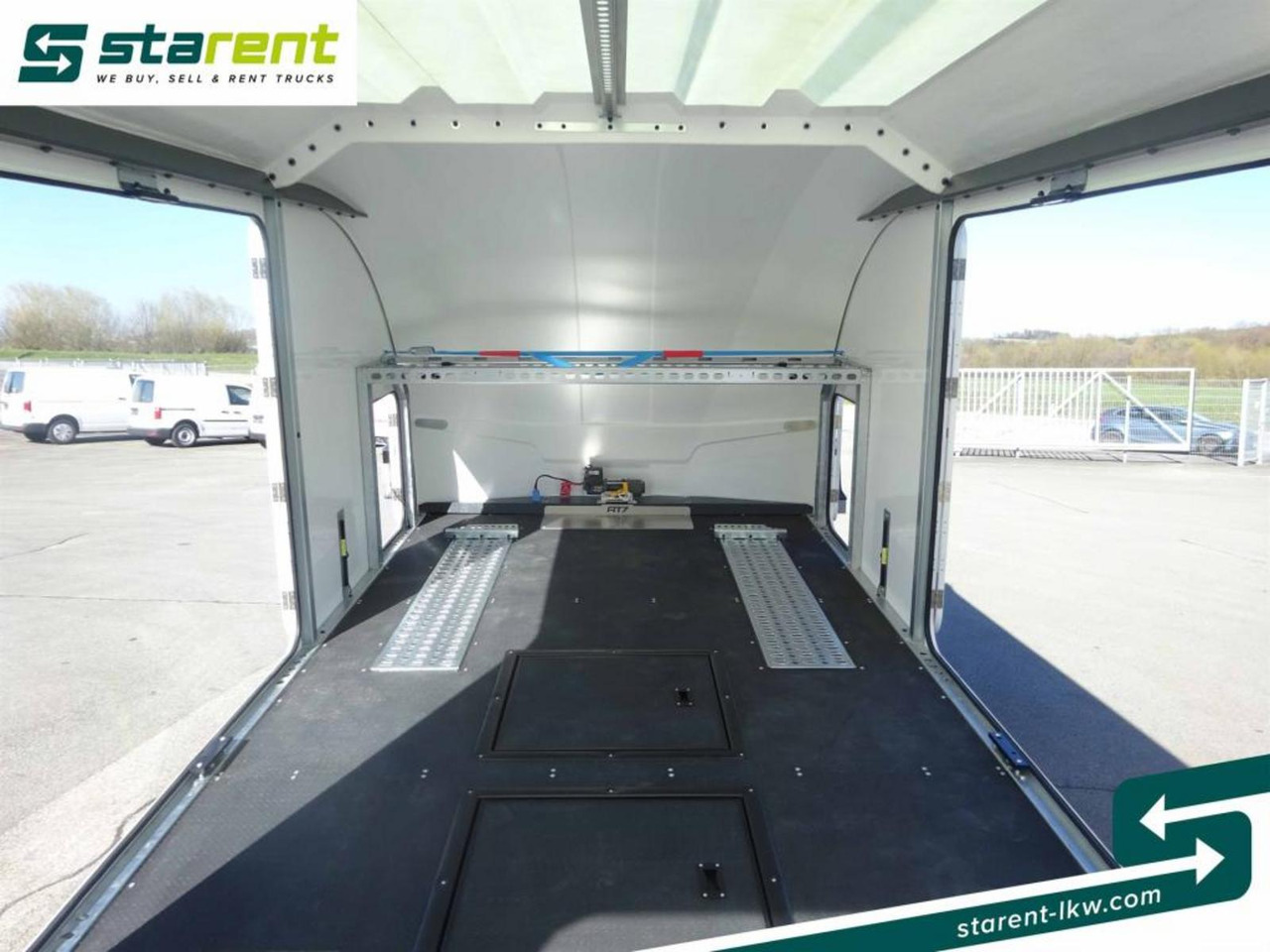 Нов Автотранспортна приколка Brian James Trailers Race Transporter 7, Seilwinde, elektrische Klappe: слика 18