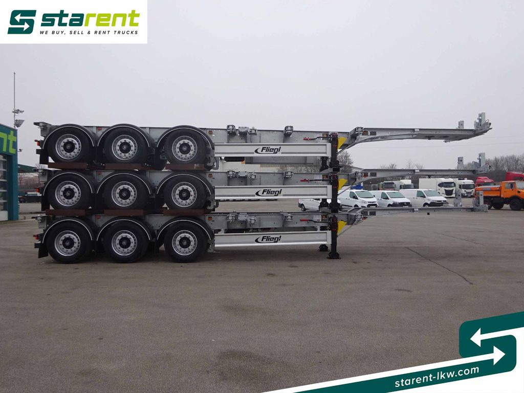 Fliegl Containerchassis ADR, 1x20/2x20/1x30/1x40/1x45 - Транспортер на контејнер/ Полуприколка со променливо тело: слика 4 Fliegl Containerchassis ADR, 1x20/2x20/1x30/1x40/1x45 - Транспортер на контејнер/ Полуприколка со променливо тело: слика 4