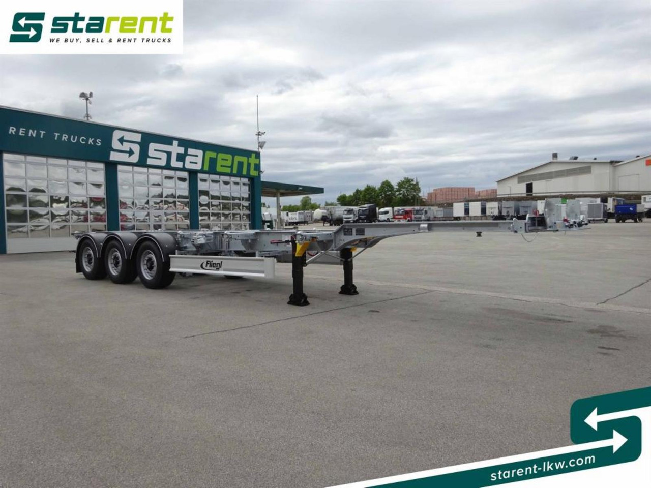 Fliegl Containerchassis ADR, 1x20/2x20/1x30/1x40/1x45 - Транспортер на контејнер/ Полуприколка со променливо тело: слика 3 Fliegl Containerchassis ADR, 1x20/2x20/1x30/1x40/1x45 - Транспортер на контејнер/ Полуприколка со променливо тело: слика 3