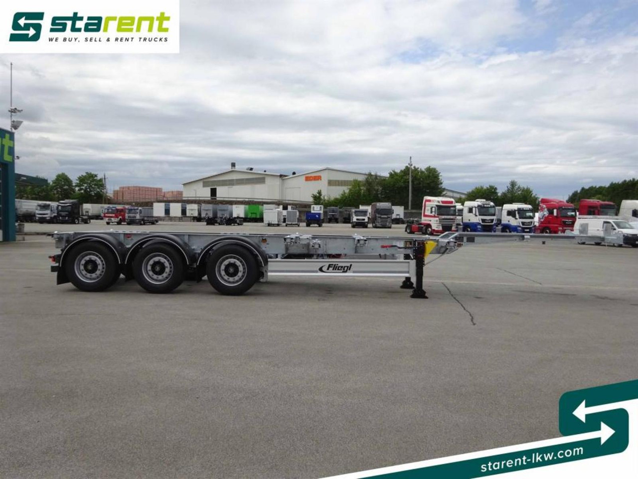 Fliegl Containerchassis ADR, 1x20/2x20/1x30/1x40/1x45 - Транспортер на контејнер/ Полуприколка со променливо тело: слика 4 Fliegl Containerchassis ADR, 1x20/2x20/1x30/1x40/1x45 - Транспортер на контејнер/ Полуприколка со променливо тело: слика 4