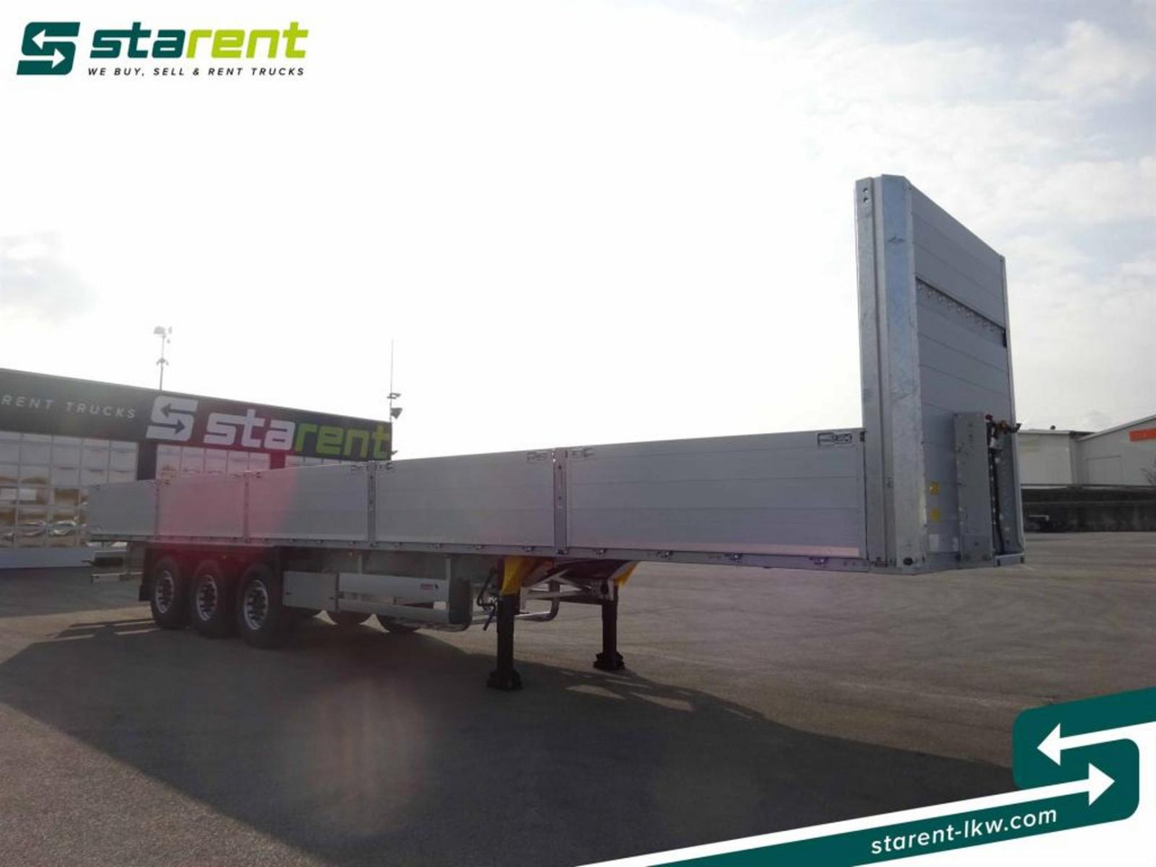 Schmitz Baustofftrailer Liftachse Rungen 80cm Bordwände - Полуприколка платформа: слика 3 Schmitz Baustofftrailer Liftachse Rungen 80cm Bordwände - Полуприколка платформа: слика 3