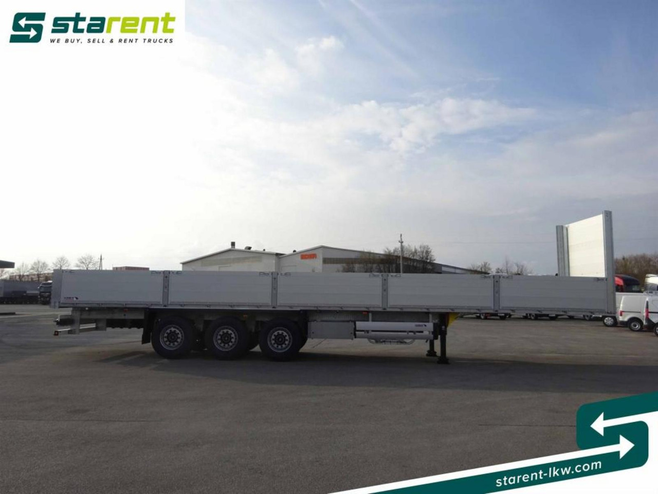 Schmitz Baustofftrailer Liftachse Rungen 80cm Bordwände - Полуприколка платформа: слика 4 Schmitz Baustofftrailer Liftachse Rungen 80cm Bordwände - Полуприколка платформа: слика 4