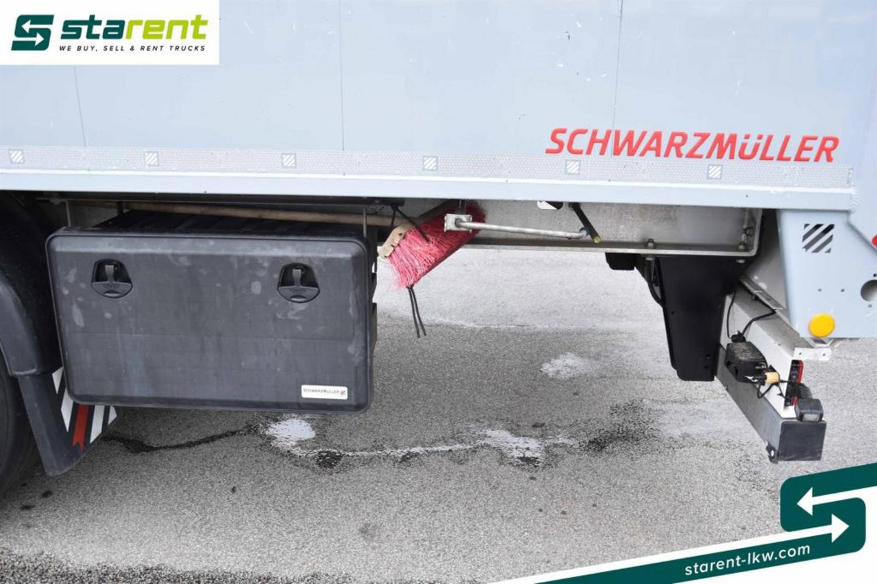 Полуприколка со подвижен под за истовар Schwarzmüller Schubbodenauflieger 10mm elektrisches Verdeck 91m³: слика 18