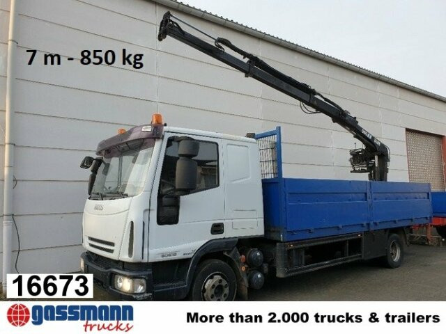 Iveco Euro Cargo ML 80 E 18, Hiab Kran 060-2 - Камион со платформа, Камион со кран: слика 1 Iveco Euro Cargo ML 80 E 18, Hiab Kran 060-2 - Камион со платформа, Камион со кран: слика 1