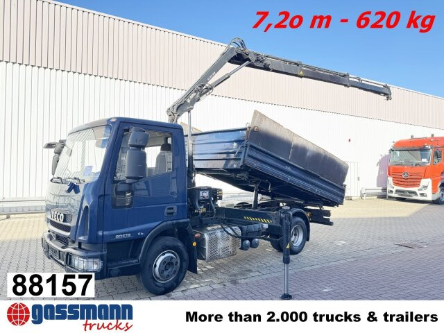 Iveco EuroCargo ML80E19 4x2 mit Kran Hiab XS055B-2 - Кипер, Камион со кран: слика 1 Iveco EuroCargo ML80E19 4x2 mit Kran Hiab XS055B-2 - Кипер, Камион со кран: слика 1