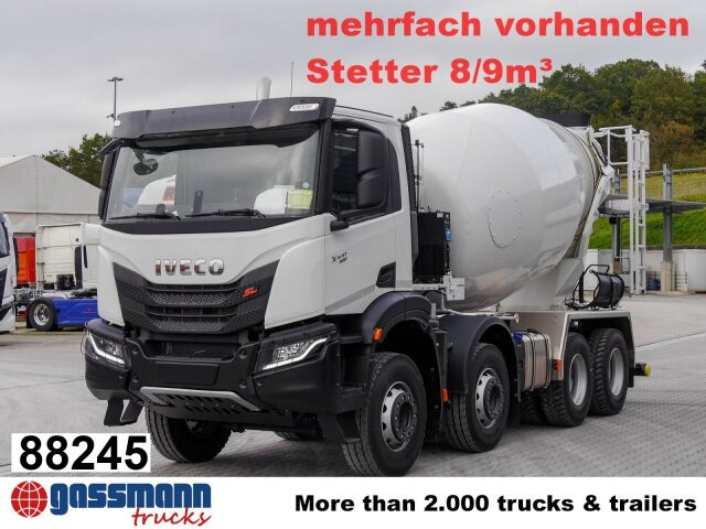 Iveco X-Way AD360X40BZ 8x4, Stetter 8/9m³ - Камион миксер за бетон: слика 1 Iveco X-Way AD360X40BZ 8x4, Stetter 8/9m³ - Камион миксер за бетон: слика 1